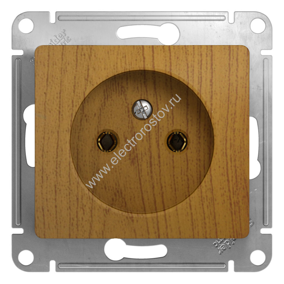Glossa Дуб Розетка 1-ая без заземления Schneider Electric