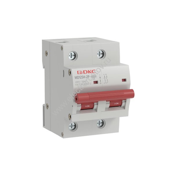 DKC Автоматический выключатель модульный YON max типа MD125H, 10кА, 2 полюса, хар-ка C, 80А