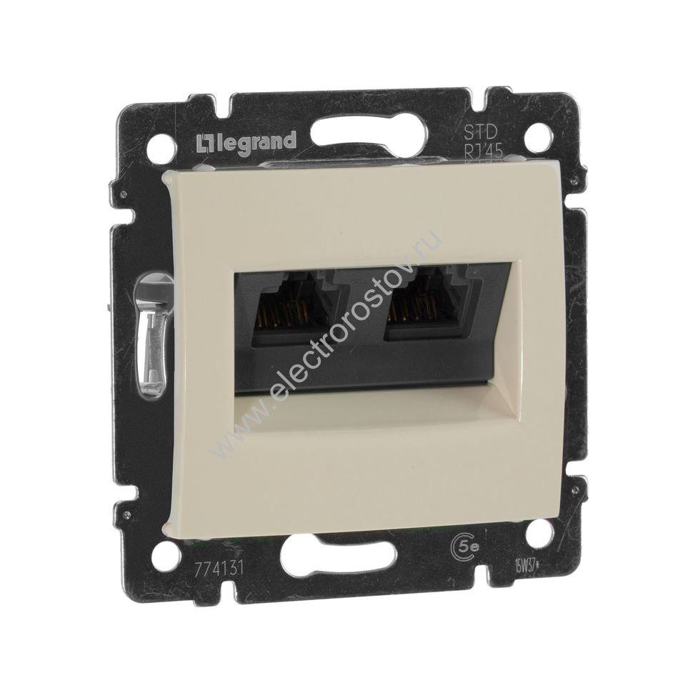 Valena Слоновая кость Розетка комп(RJ45) 2-ая 5 кат.крепление винт(без лапок) Legrand