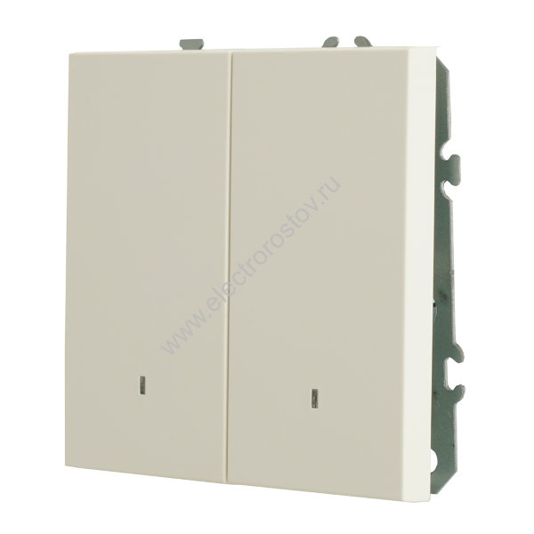 STEKKER Эмили Белый фарфор, soft touch Выключатель 2-клавишный c индикатором