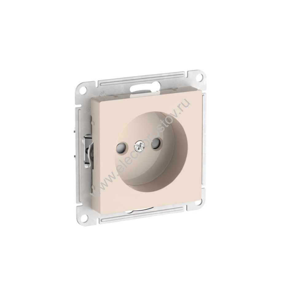 AtlasDesign Беж Розетка 1-ая б/з со шторками с быстрозажим. клеммами Schneider Electric