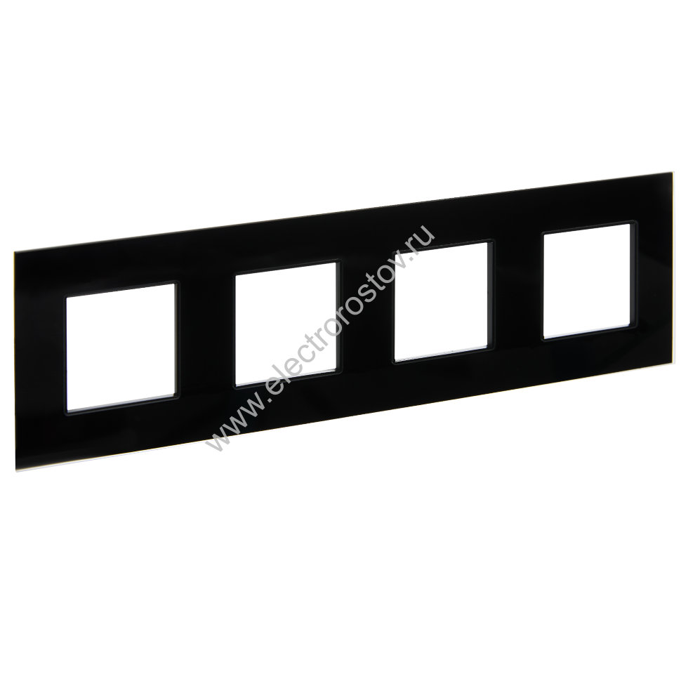 IEK SKANDY Стекло Черный Рамка 4-ая SK-F24Bl