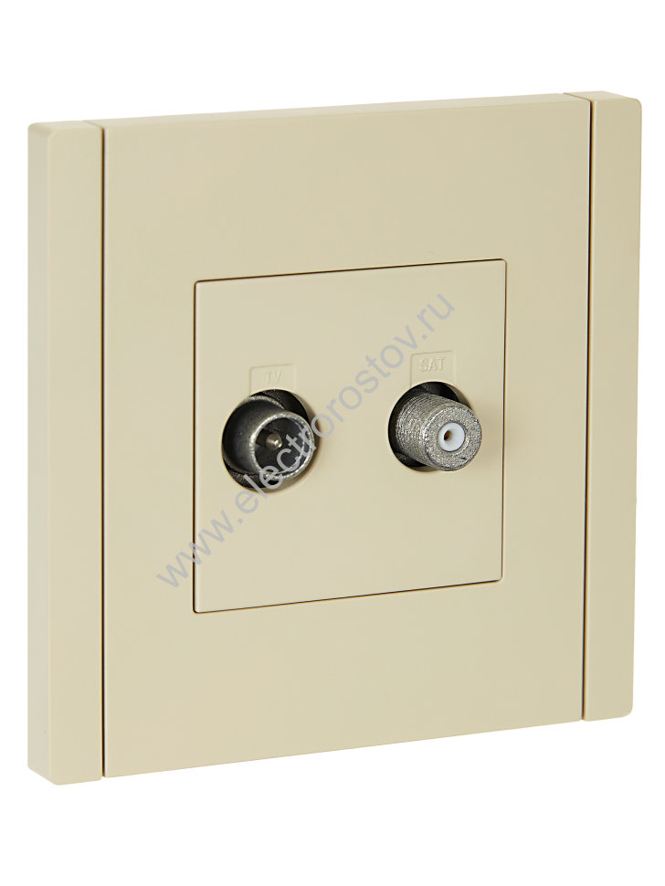 IEK FORTE&PIANO Ваниль Розетка двойная TV+SAT FP438