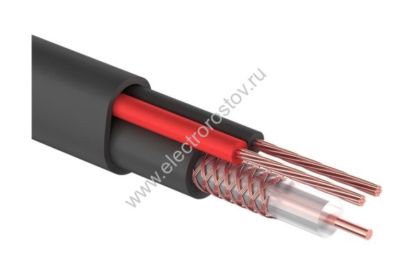 Кабель для видеонаблюдения медь КВК-2П+2х0,75 Cu outdoor RIPO