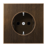 LS 990 Античная латунь Розетка с/з безвинт. зажим JUNG