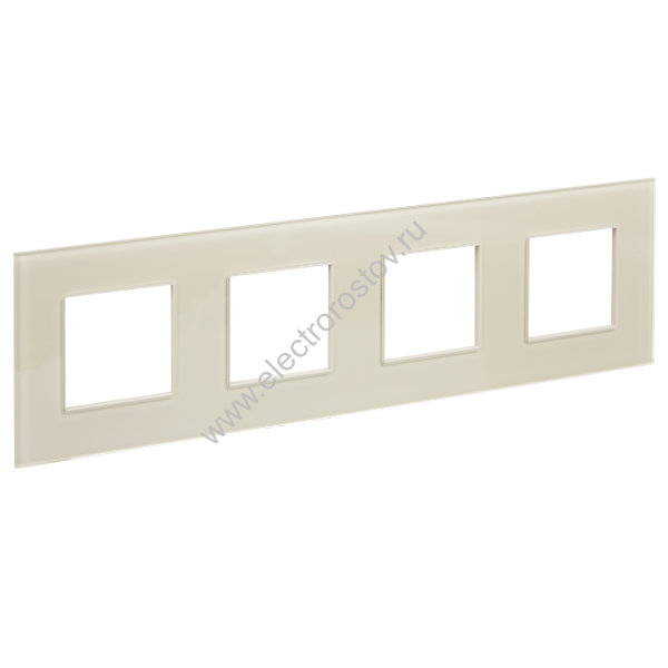 IEK SKANDY Стекло Бежевый Рамка 4-ая SK-F24B