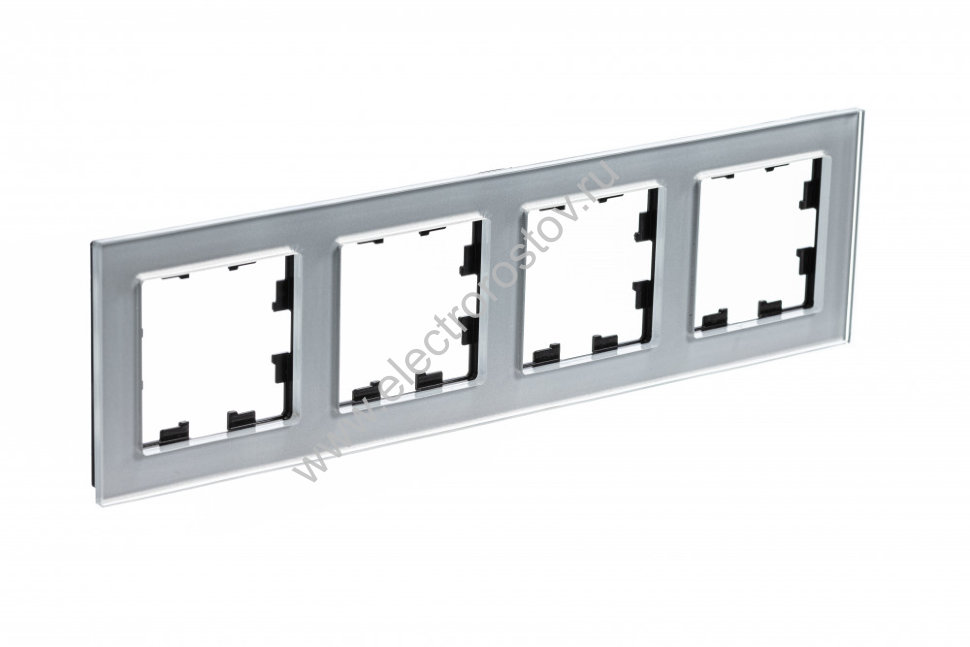 AtlasDesign Nature Стекло алюминий Рамка 4-ая Schneider Electric