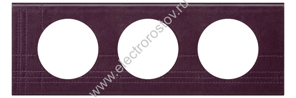 Celiane Кожа пурпур Рамка 3-ая (2+2+2 мод) Legrand