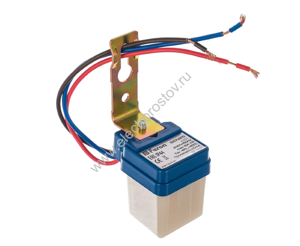 Фотореле датчик освещенности 1300Вт/6А IP44 FERON