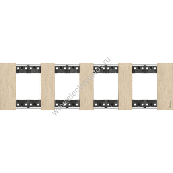 BT Living now Золото Рамка немецкий стандарт 4 поста (2+2+2+2 мод)