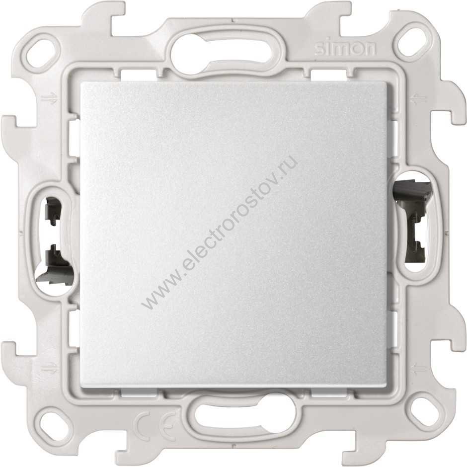 Simon 24 Алюминий Выключатель кнопочный 1-клавишный Push and Go Simon