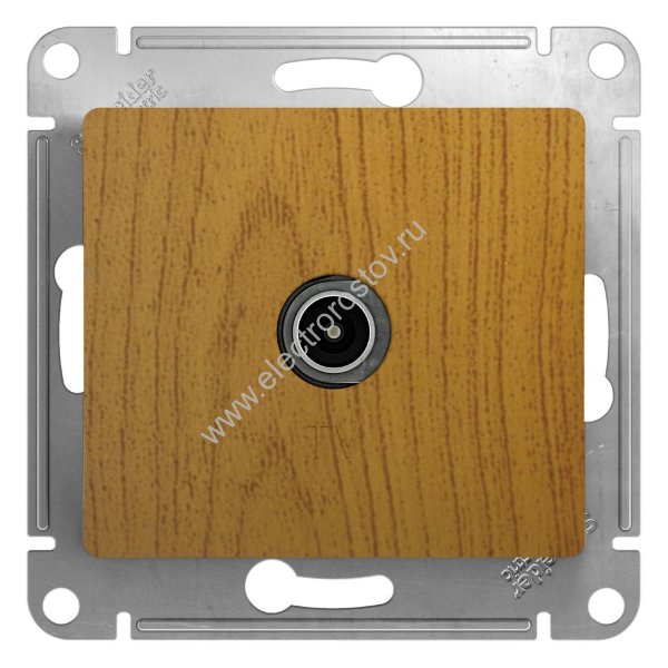 Glossa Дуб Розетка TV проходная Schneider Electric