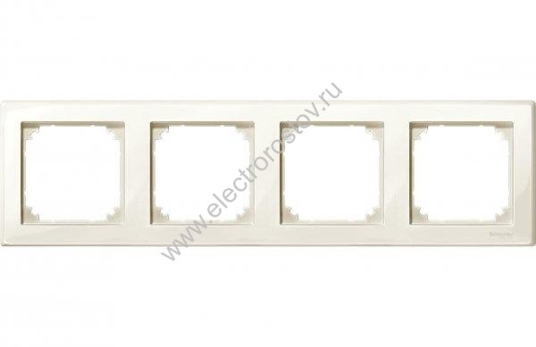 Merten SM M-Smart Беж глянец Рамка 4-ая  Schneider Electric