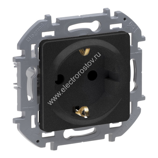 INSPIRIA Антрацит Розетка с заземлением Legrand