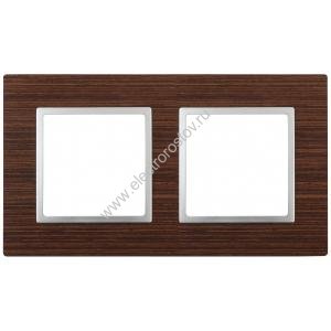 Elegance Венге/алюм Дерево Рамка 2-ая ЭРА