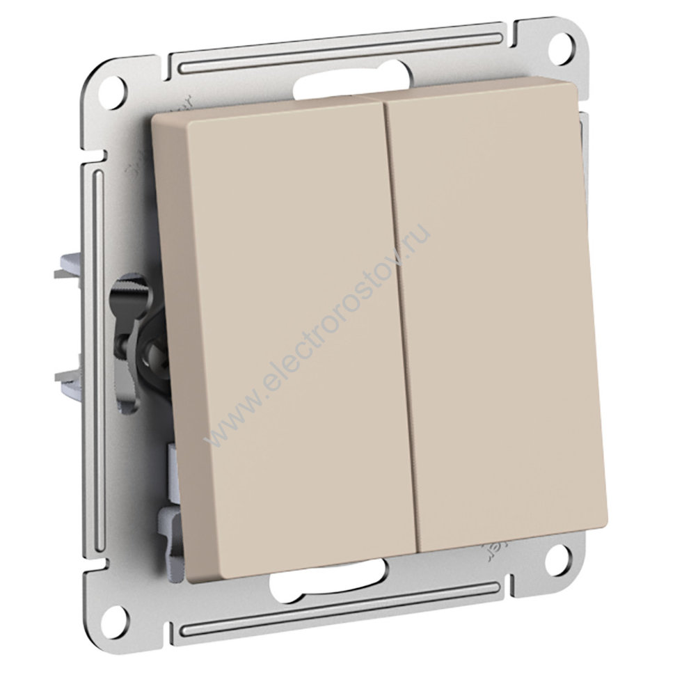 AtlasDesign Песочный Переключатель 2-клавишный Schneider Electric