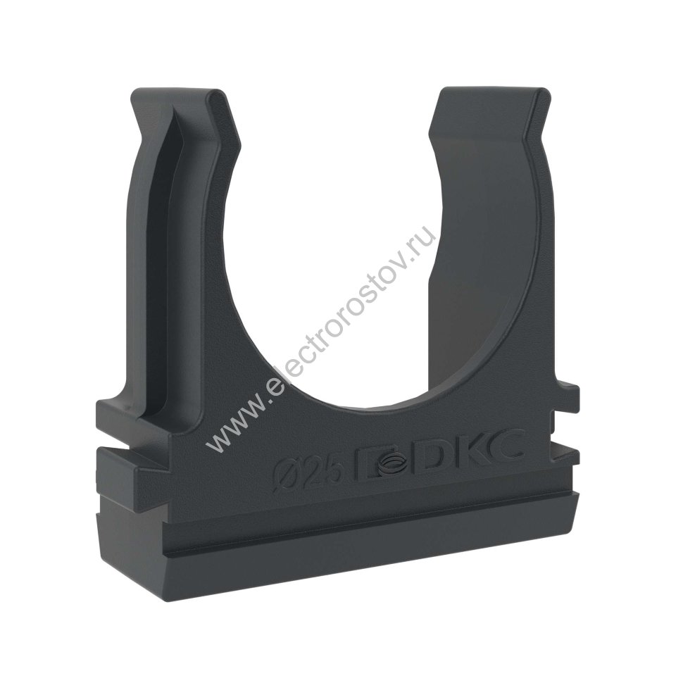 Крепеж-клипса для трубы черная 25 мм DKC