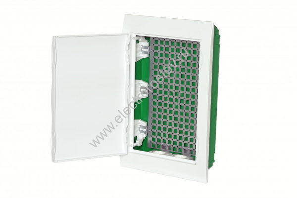 City9 Щит встраиваемый мультимедийный 3ряд/36мод 2 розетки, дверь белая, IP40 Systeme Electric