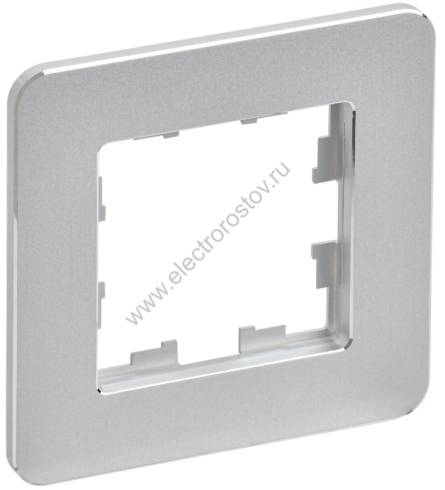 IEK BRITE DECOR Алюминий металл. скругл.угол Рамка 1-м РУ-1-1-Бр RE
