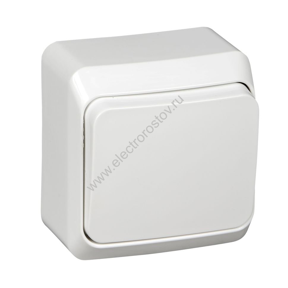 Этюд Белый Переключатель 1-клавишный Schneider Electric