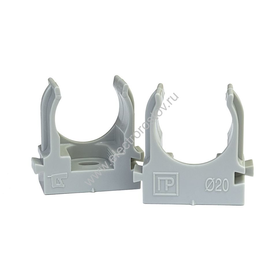 Крепеж-клипса под пистолет для трубы 20 мм (100шт) Промрукав