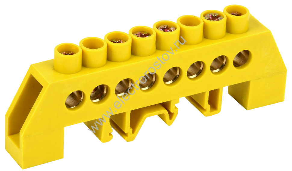 Шина "PE" нулевая в изоляторе на DIN-рейку 8х12мм 8 групп IEK