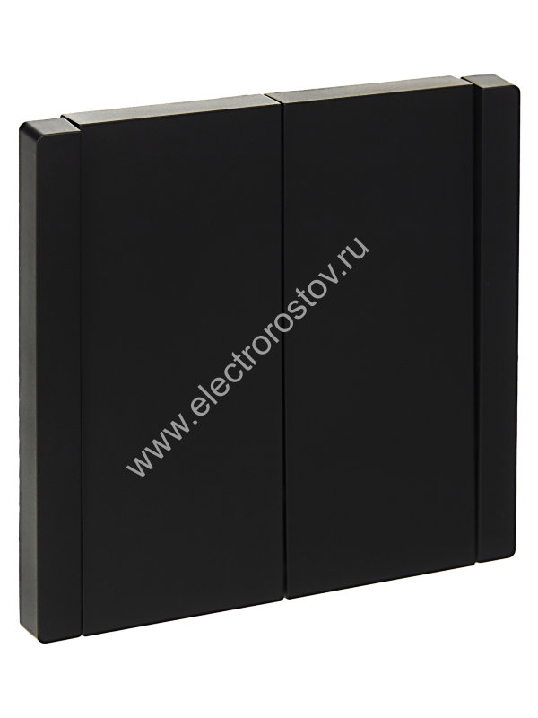 IEK FORTE&PIANO Черный Выключатель 2-кл проходной 10А FP107