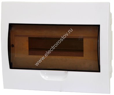 ЩРВ-П-10 Щит встраиваемый 10 модулей, дверь прозрачная черная, IP40 TDM