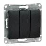 Glossa Антрацит Выключатель 3-клавишный Schneider Electric