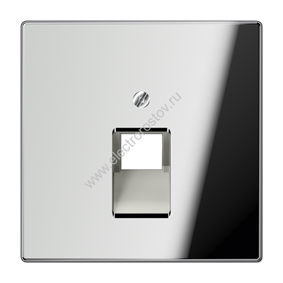 LS 990 Блестящий хром Накладка 1-ой наклонной ТЛФ/комп розетки JUNG