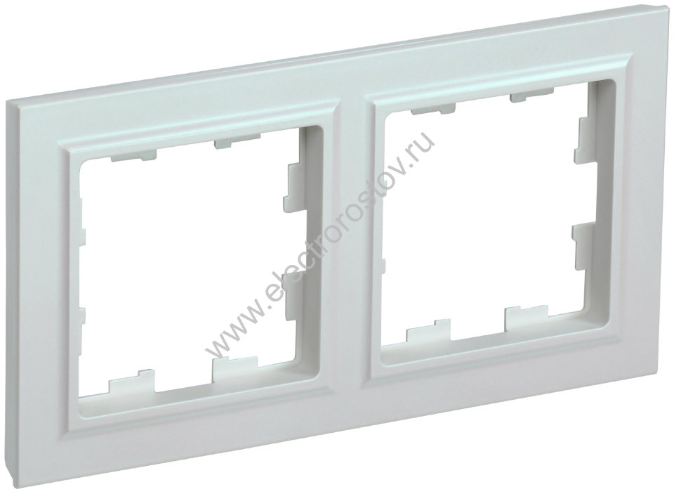 IEK BRITE BASE Жемчуг Рамка 2-м РУ-2-БрЖ