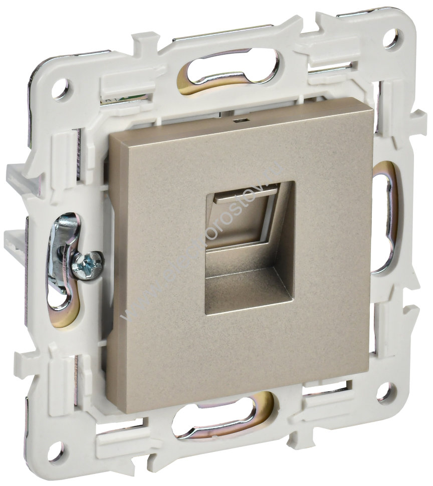 IEK SKANDY Шампань Розетка компьютерная RJ45 кат.5E SK-K01Sh