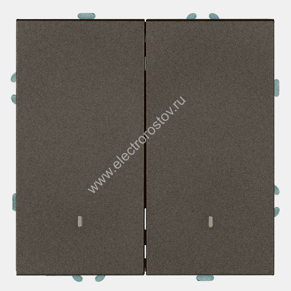 STEKKER Эмили Антрацит, soft touch Выключатель 2-клавишный c индикатором