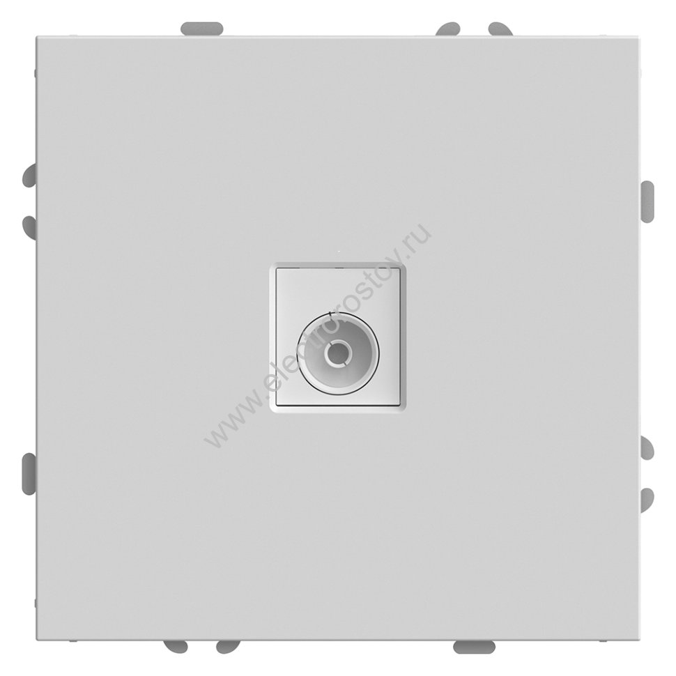 STEKKER Эмили Белый фарфор, soft touch Розетка телевизионная 1-местная 75 Ом, 5-862МГц