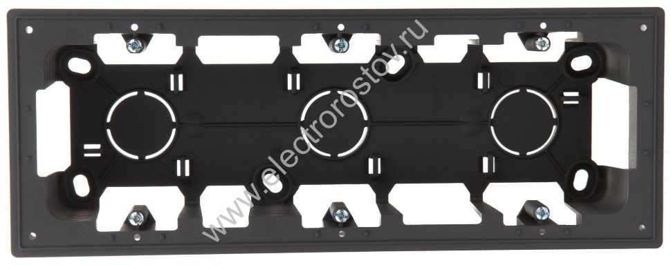 Simon 24 Графит Коробка подъемная на 3 поста для накладного монтажа Simon