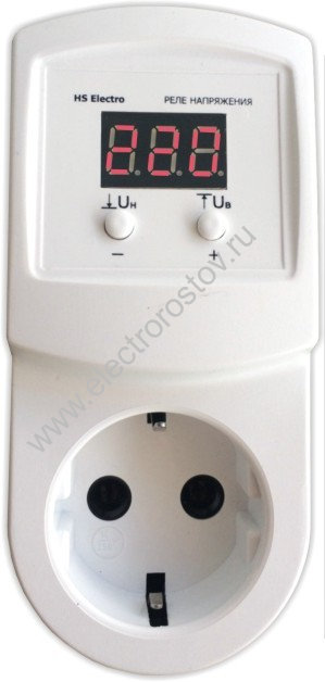 Реле напряжения УКН-16р в розетку HSElectro