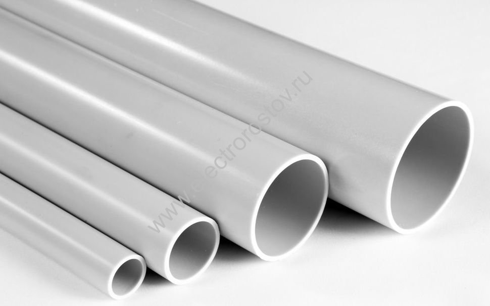 Труба ПВХ  жесткая D.20мм тяжелая серая DKC (₽/м палка 3метра)