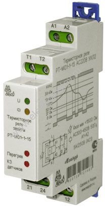 Реле защиты двигателя РТ-М01-1-15 АС220В Меандр