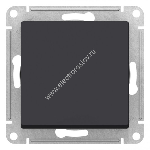 AtlasDesign Aqua Карбон Переключатель 1-клавишный IP44 Schneider Electric