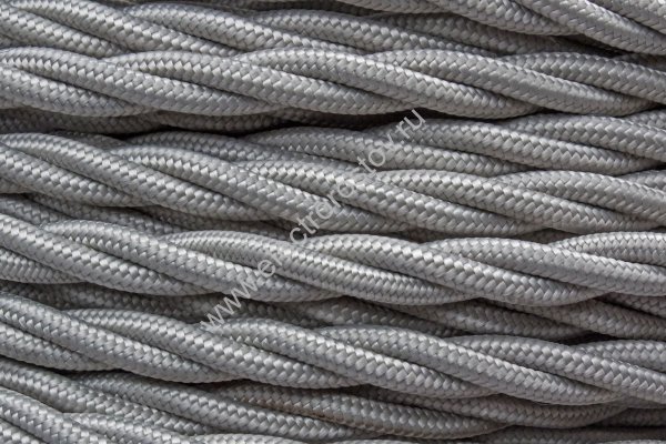 Витой провод 3*1,5, титан, матовый 10м