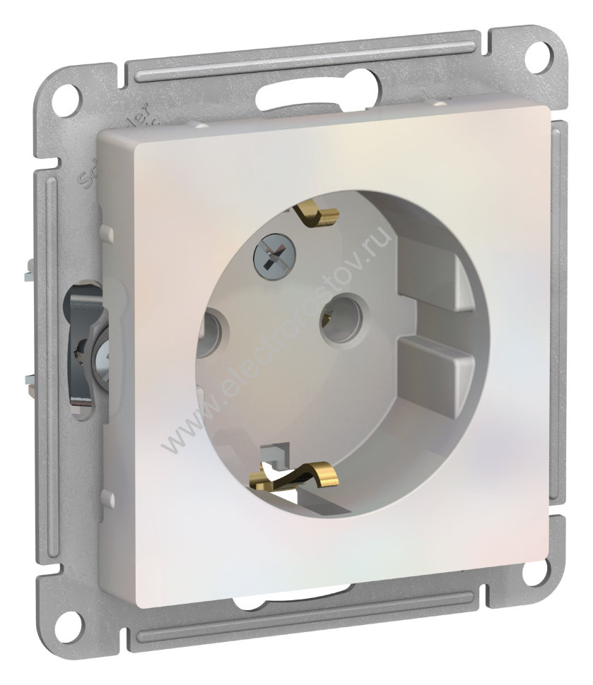 AtlasDesign Жемчуг Розетка 1-ая с/з Schneider Electric