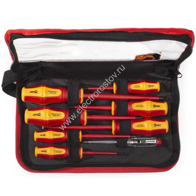 КВТ Набор диэлектр. отверток "Профи" НИО-08