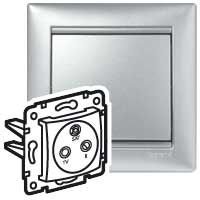 Valena Алюминий Розетка TV-FM-SAT оконечная 5-2400 МГц 10 дБ Legrand