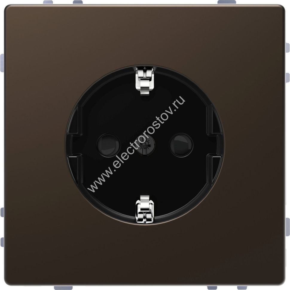 Merten D-Life Мокко Розетка 16А с/з и шторками, винт. зажим. Schneider Electric