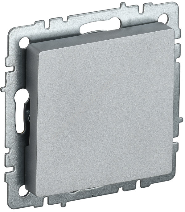 IEK BRITE BASE Алюминий Заглушка c суппортом МЗ10-БрА