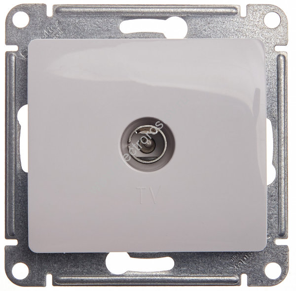 Glossa Белый Розетка TV проходная 4DB Schneider Electric