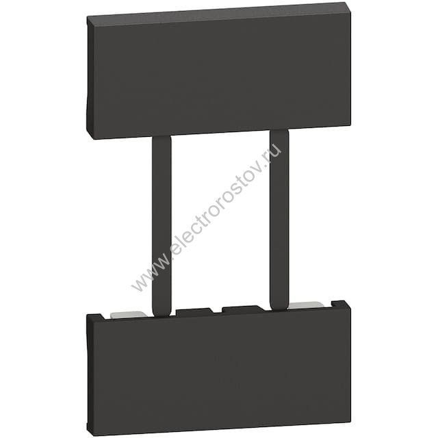 Living Now Черный Лицевая панель для установки терморегулятора, 2 мод  Bticino