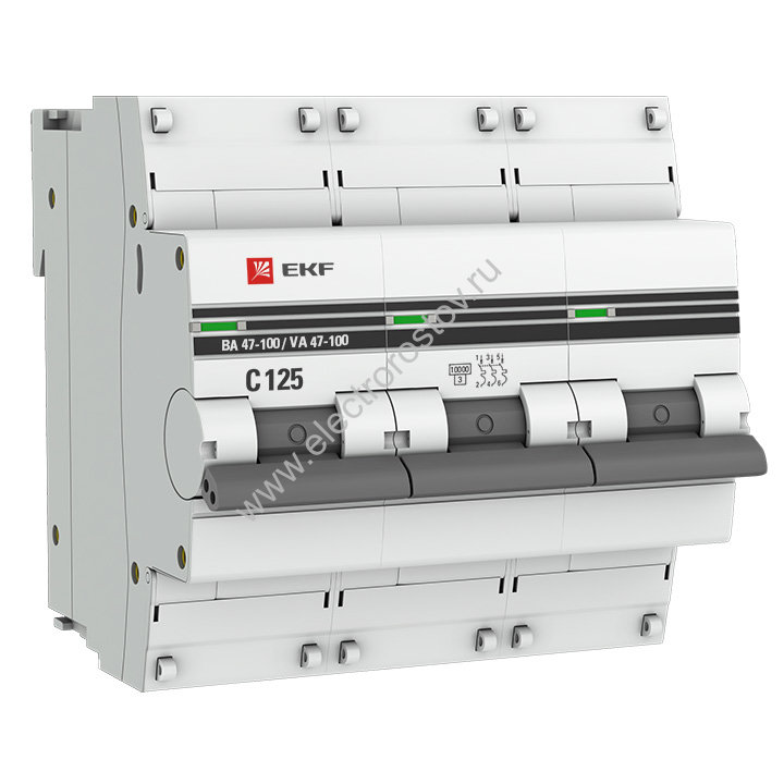 ВА 47-100 Автоматический выключатель 3Р C125 10кА PROxima