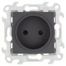 Simon 24 Графит Розетка 1-ая б/з, с защитными шторками Simon