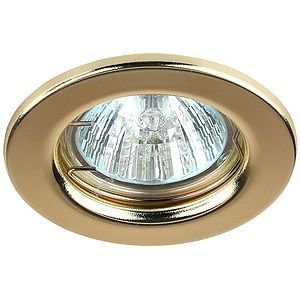 Светильник (ГЛН) МR-16 непов. 50Вт GU5.3 12В штамп. золотой FERON